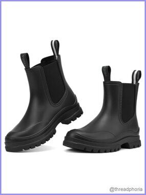 Waterproof Chelsea Rain Boots Ankle Rubber Garden Shoes